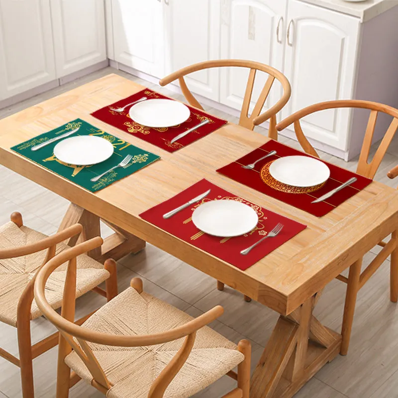 IBOWS Placemats Polyester Linen Tableware Mat 2021 New Year Chinese Zodiac Kitchen Waterproof Pad Coaster Home Decor 30*40cm
IBOWS Placemats Polyester Linen Tableware Mat 2021 New Year Chinese Zodiac Kitchen Waterproof Pad Coaster Home Decor 30*40cm