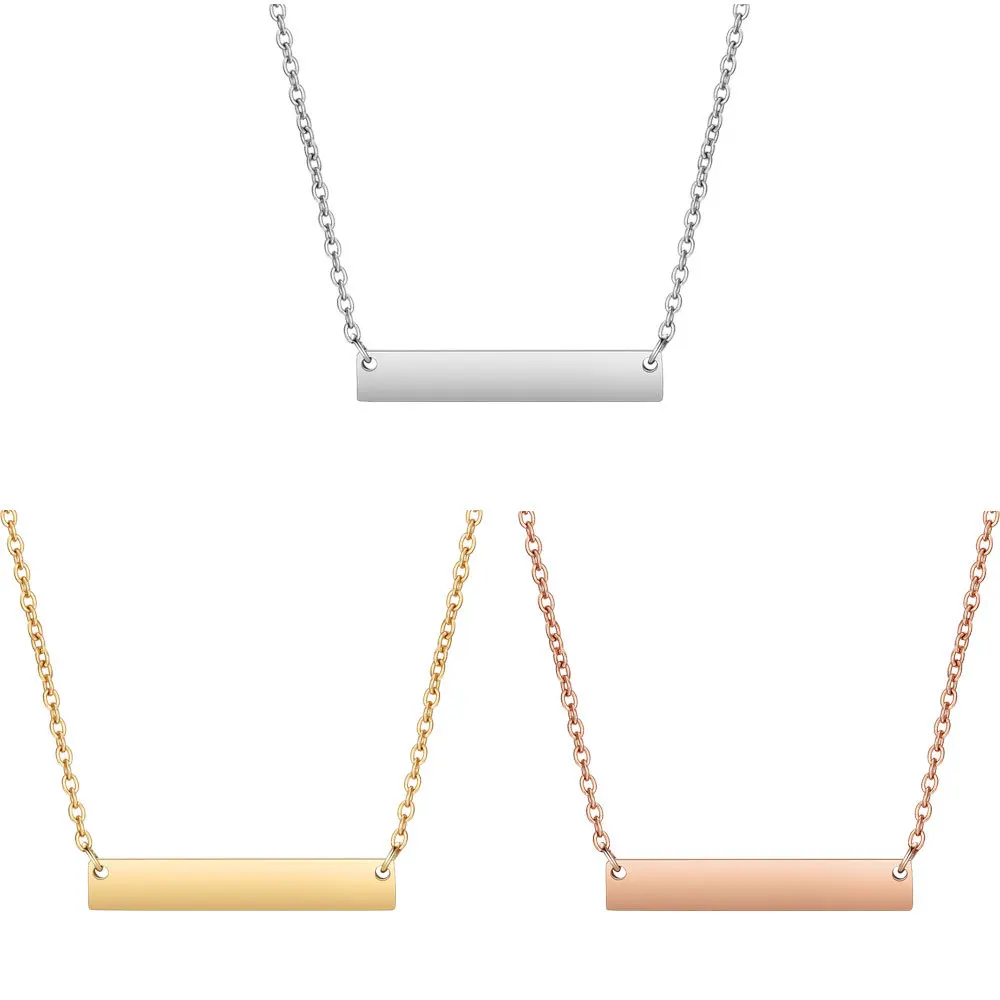 Stainless Steel 6*35mm Blank Bar Splat Pendant Link Chain Necklace Fashion Women Jewelry Wholesale 10pcs
Stainless Steel 6*35mm Blank Bar Splat Pendant Link Chain Necklace Fashion Women Jewelry Wholesale 10pcs
