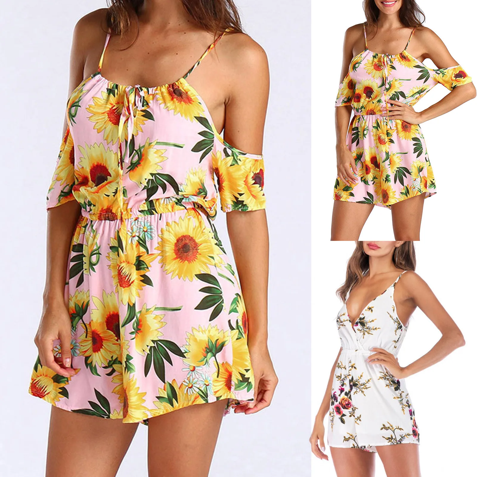 Women Rompers Flower print Jumpsuit Summer Short Off shoulder Overalls Jumpsuit Female chest wrapped strapless Playsuit
Women Rompers Flower print Jumpsuit Summer Short Off shoulder Overalls Jumpsuit Female chest wrapped strapless Playsuit