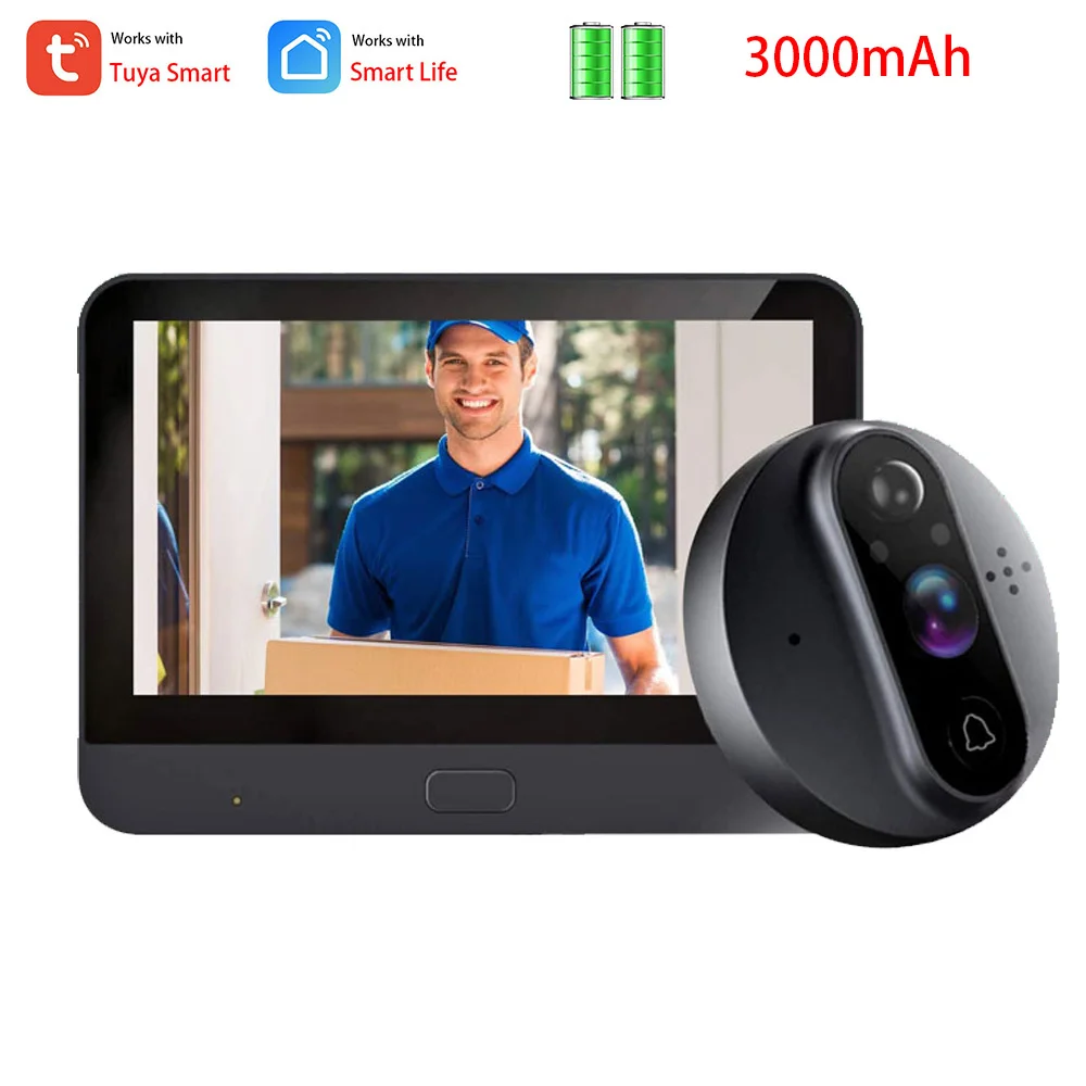 Smart buzzer with WiFi, 720p camera, 4.3-inch viewfinder, rip, HD, night vision, Tuya smart life application, real-time viewing
Smart buzzer with WiFi, 720p camera, 4.3-inch viewfinder, rip, HD, night vision, Tuya smart life application, real-time viewing