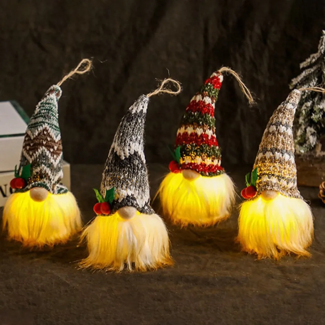 1x Christmas Pendant 19*9*8CM Cloth + Plastic + Wool Tree Pendant Knitted Luminous Faceless Doll Christmas Decoration
1x Christmas Pendant 19*9*8CM Cloth + Plastic + Wool Tree Pendant Knitted Luminous Faceless Doll Christmas Decoration
