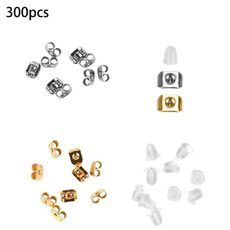 300 Pcs Earring Backs, Earring Backings 3 Styles Earring Back Clips Bullet Shap
300 Pcs Earring Backs, Earring Backings 3 Styles Earring Back Clips Bullet Shap