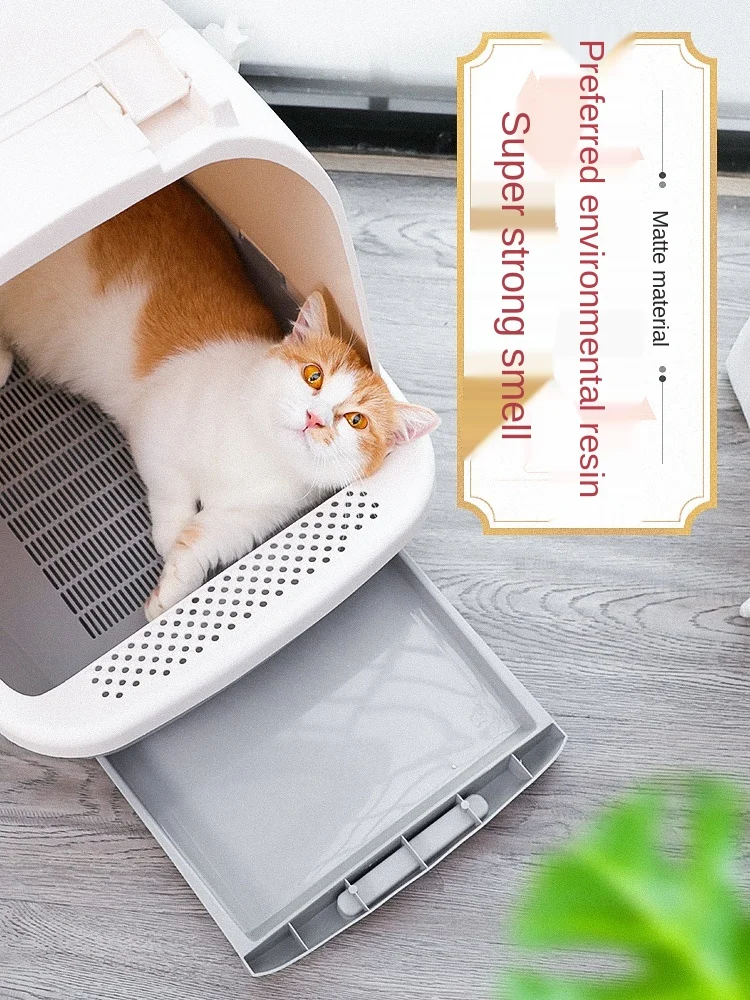 Fully Enclosed Cat Litter Box Large Anti-spatter Drawer Cat Toilet Double Toilet Bowl Deodorant Cat Sand Pot For Cats
Fully Enclosed Cat Litter Box Large Anti-spatter Drawer Cat Toilet Double Toilet Bowl Deodorant Cat Sand Pot For Cats