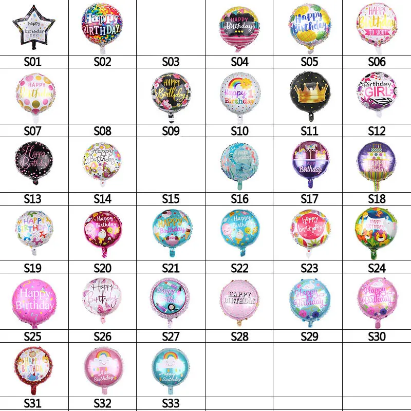 30 Paterns 5pcs 18-inch Round Foil Balloon Happy Birthday Inflatable Helium Balloons Birthday Party Decoration High Quality Toy
30 Paterns 5pcs 18-inch Round Foil Balloon Happy Birthday Inflatable Helium Balloons Birthday Party Decoration High Quality Toy