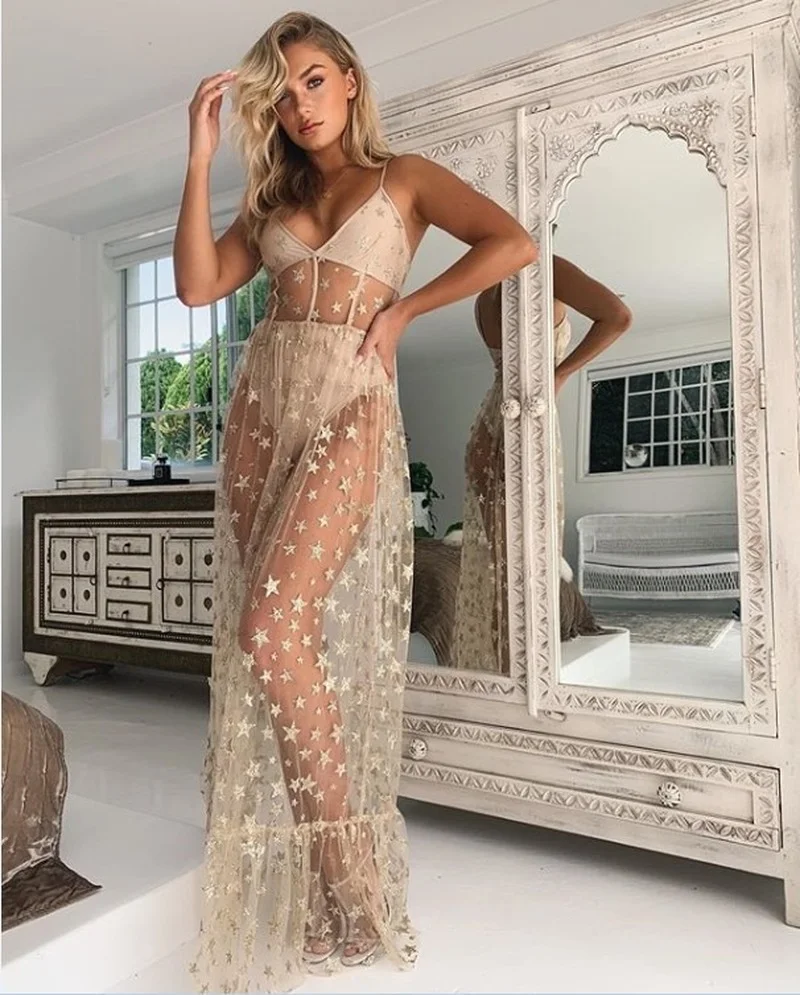 2021 New Women Apricot Beach Sweet Young Chiffon Sweet Holiday Thin Maxi Dress Sexy See Through Spaghetti Strap Lace Long Dress
2021 New Women Apricot Beach Sweet Young Chiffon Sweet Holiday Thin Maxi Dress Sexy See Through Spaghetti Strap Lace Long Dress