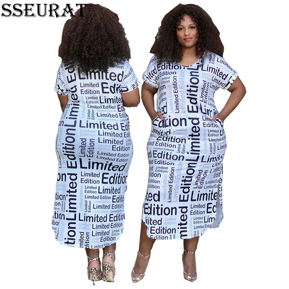SSEURAT Women Summer New Letter Print Loose Dress Sexy Night Club Party Dresses Vestidos
SSEURAT Women Summer New Letter Print Loose Dress Sexy Night Club Party Dresses Vestidos