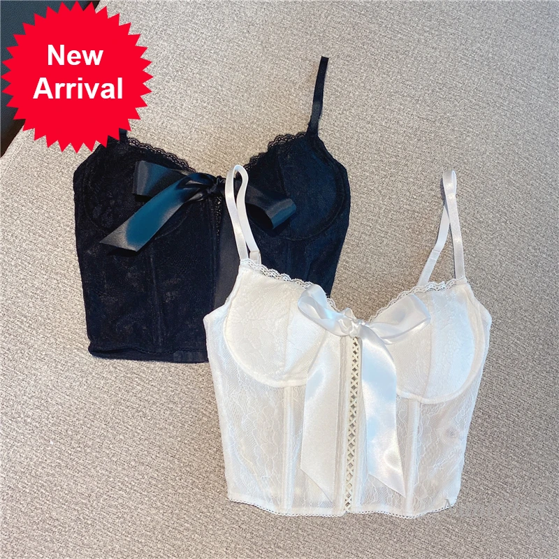 Lace Bra for Women New Temperament Satin Bow Camisole Tank Top Female Clothes White Black Nancylim
Lace Bra for Women New Temperament Satin Bow Camisole Tank Top Female Clothes White Black Nancylim