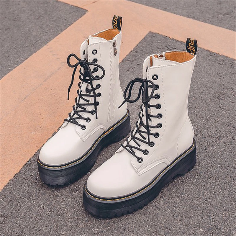 Ботильоны женские на толстой подошве, мотоциклетные ботинки в стиле панк, кожаная обувь, белый цвет, на квадратном каблуке, Осень-зима
Ботильоны женские на толстой подошве, мотоциклетные ботинки в стиле панк, кожаная обувь, белый цвет, на квадратном каблуке, Осень-зима