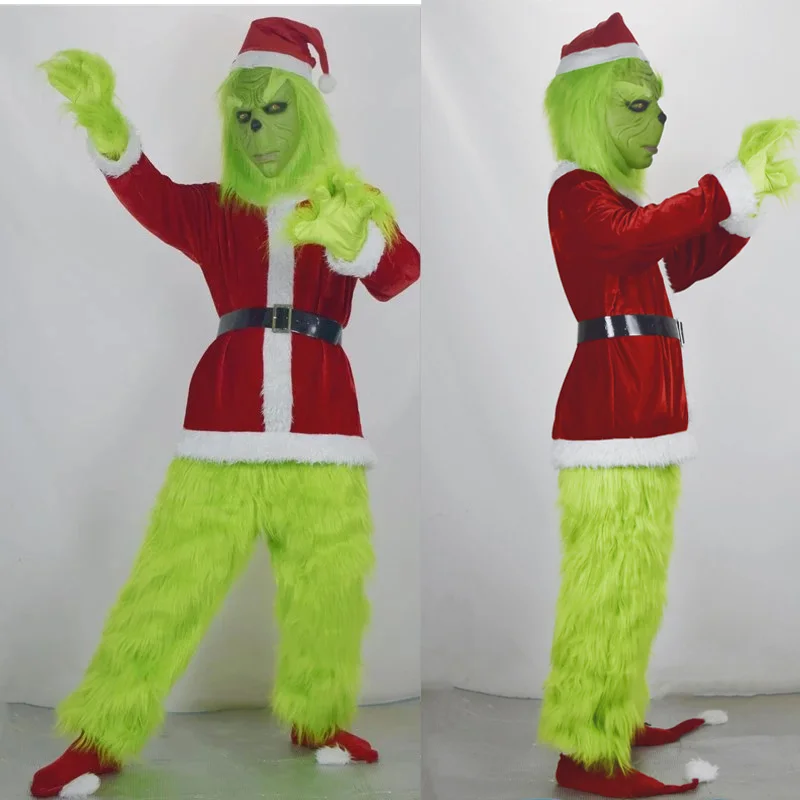 2021 New Christmas Costumes Cosplay Clothes Santa Geek Green Hairy Grinch Performance Costume Xmas Adult Cosplay Party Gift
2021 New Christmas Costumes Cosplay Clothes Santa Geek Green Hairy Grinch Performance Costume Xmas Adult Cosplay Party Gift