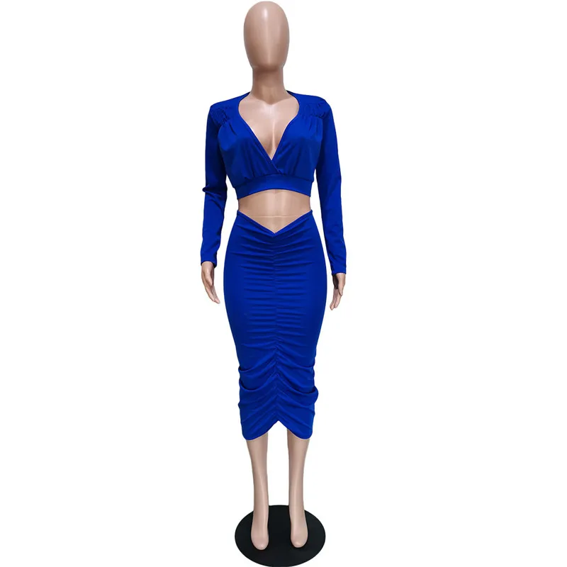 WJFZQM Deep V Neck Crop Top Long Skirts Two Piece Set White Party Club Wear Sexy Pleated Skirts Sets Casual Clothing Women Set
WJFZQM Deep V Neck Crop Top Long Skirts Two Piece Set White Party Club Wear Sexy Pleated Skirts Sets Casual Clothing Women Set