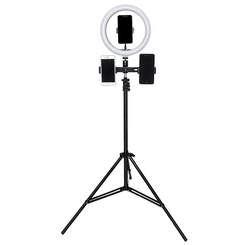 Mobile Phone Live Broadcast 26 Cm Ring Beauty Lamp Three-Position Bracket Floor-Standing Folding Tripod Metal Bracket
Mobile Phone Live Broadcast 26 Cm Ring Beauty Lamp Three-Position Bracket Floor-Standing Folding Tripod Metal Bracket