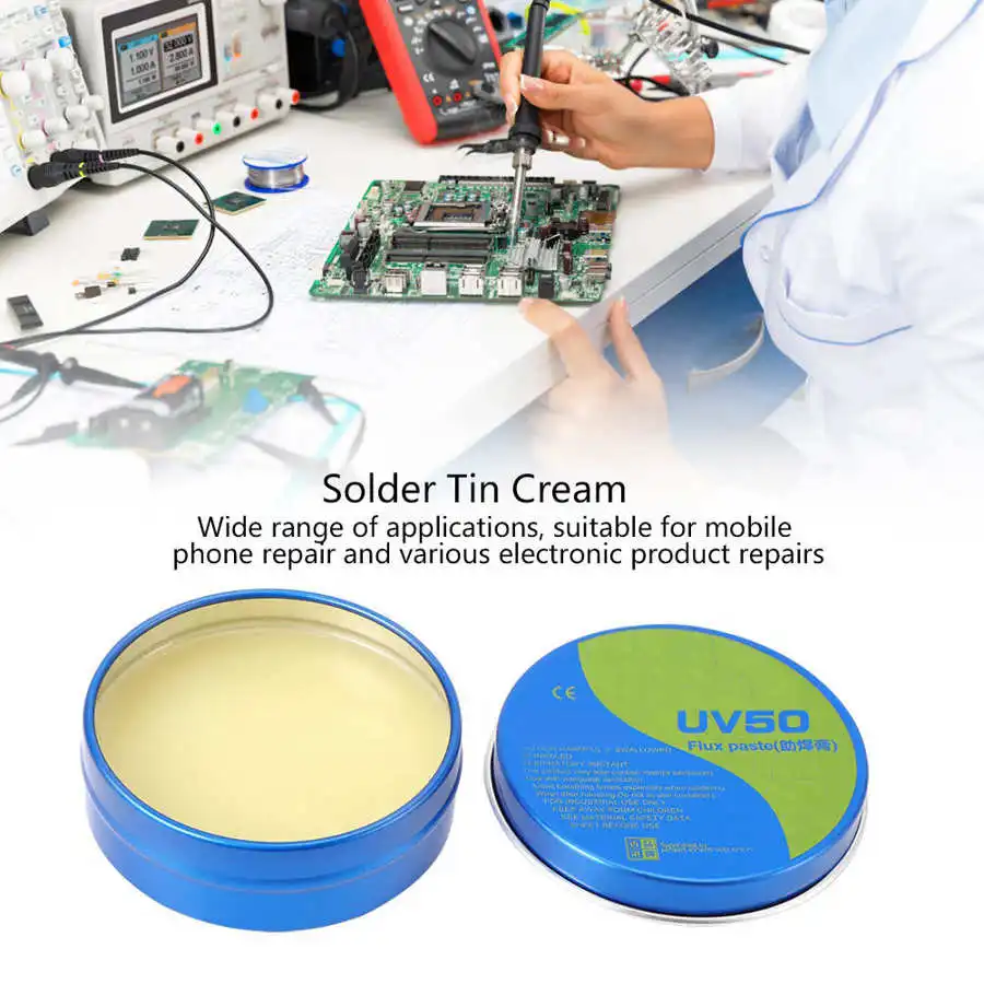 2Pcs Flux Paste Lead-Free Corrosion-Free Solder Tin Cream Soldering Accessories UV50 polishing paste Soldering Flux High Quality
2Pcs Flux Paste Lead-Free Corrosion-Free Solder Tin Cream Soldering Accessories UV50 polishing paste Soldering Flux High Quality