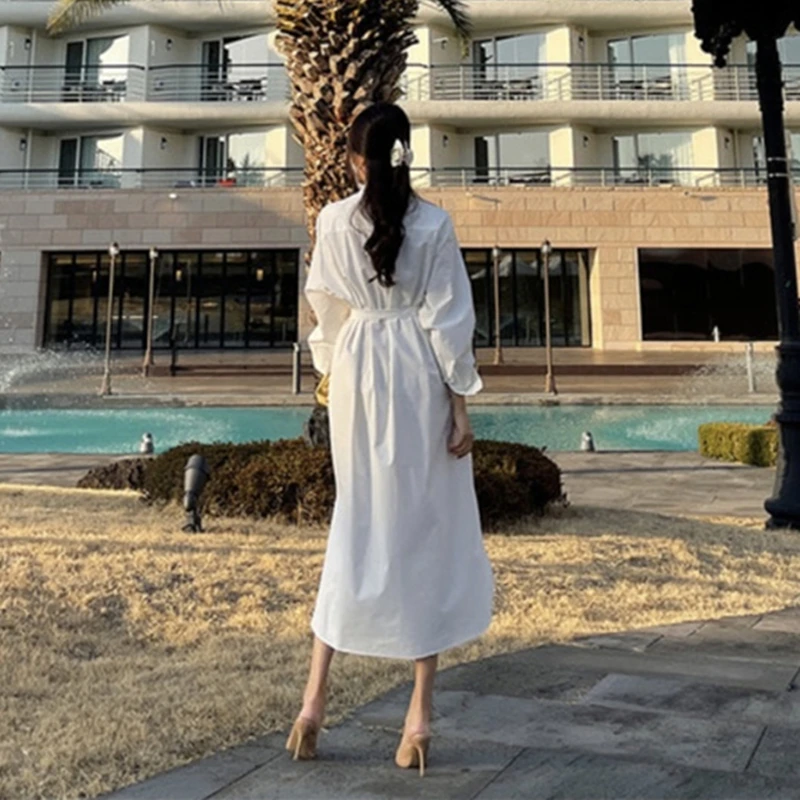 New 2021 Women Spring Summer Shirt Dresses Casual Oversize Button Korean Style Lace Up Elegant Lady Long Dress Dropshipping
New 2021 Women Spring Summer Shirt Dresses Casual Oversize Button Korean Style Lace Up Elegant Lady Long Dress Dropshipping