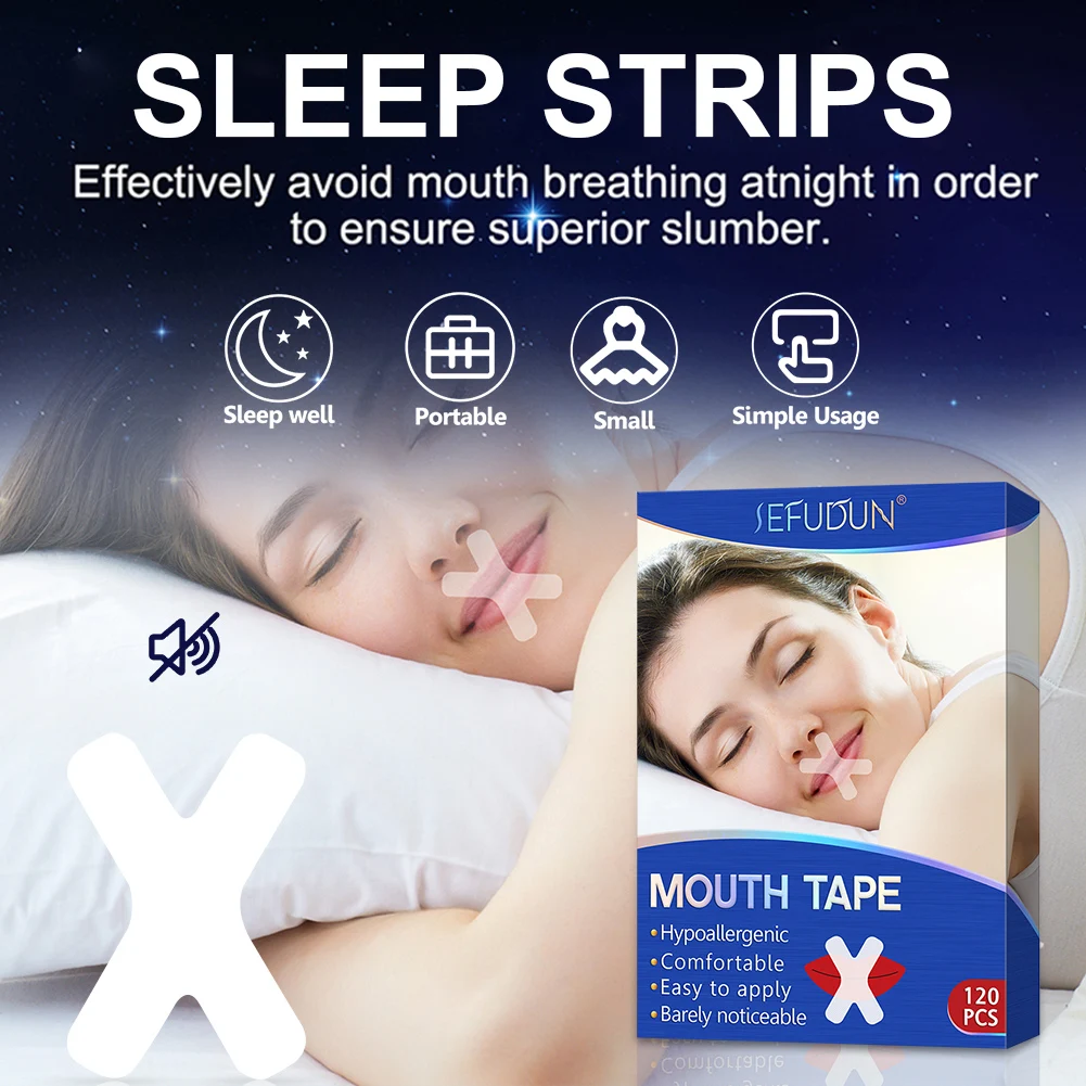 120pcs Sleep Strips Gentle Mouth Tape for Better Nose Breathing Snoring Relief Sleep Improved Mouth Tape
120pcs Sleep Strips Gentle Mouth Tape for Better Nose Breathing Snoring Relief Sleep Improved Mouth Tape