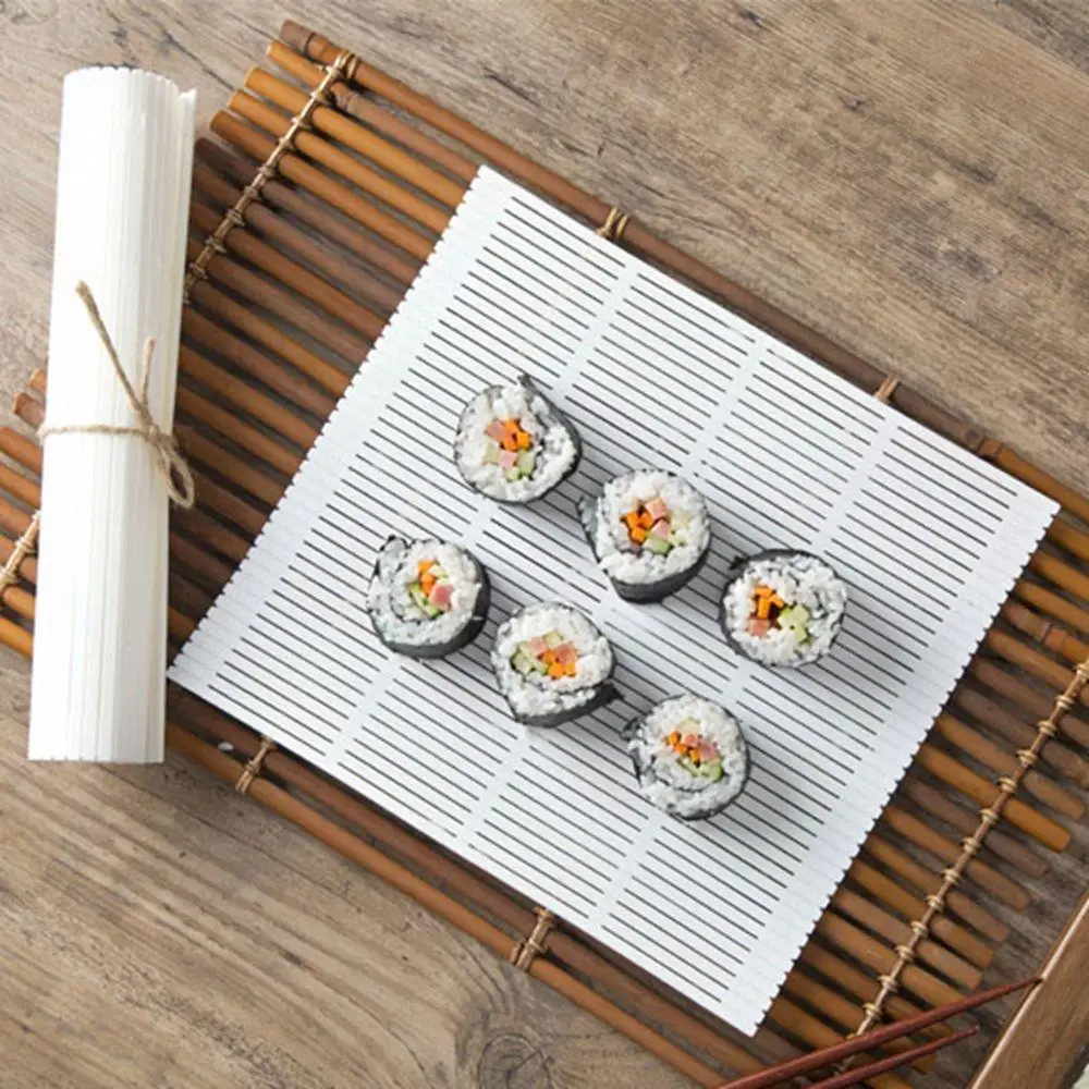 DIY Rice Sushi Making Machine Kitchen Accessories Cake Roll Pad Sushi Mold Sushi Roller Mats
DIY Rice Sushi Making Machine Kitchen Accessories Cake Roll Pad Sushi Mold Sushi Roller Mats