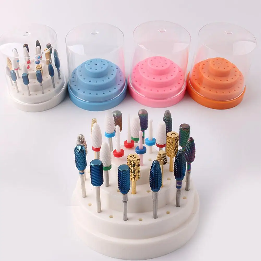 48 Holes Nail Art Drill Bits Display Holder Stand Container Empty Storage Box With Acrylic Cover Manicure Exhibition Tools
48 Holes Nail Art Drill Bits Display Holder Stand Container Empty Storage Box With Acrylic Cover Manicure Exhibition Tools