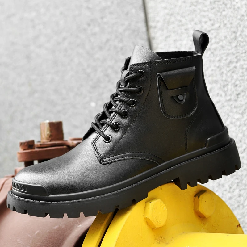 Brand Classic Black Martin Boots Quilted Boots Men Winter with Fur Shoes Rubber Thick Sole Fashion Leather Ankle Boots for Men
Brand Classic Black Martin Boots Quilted Boots Men Winter with Fur Shoes Rubber Thick Sole Fashion Leather Ankle Boots for Men
