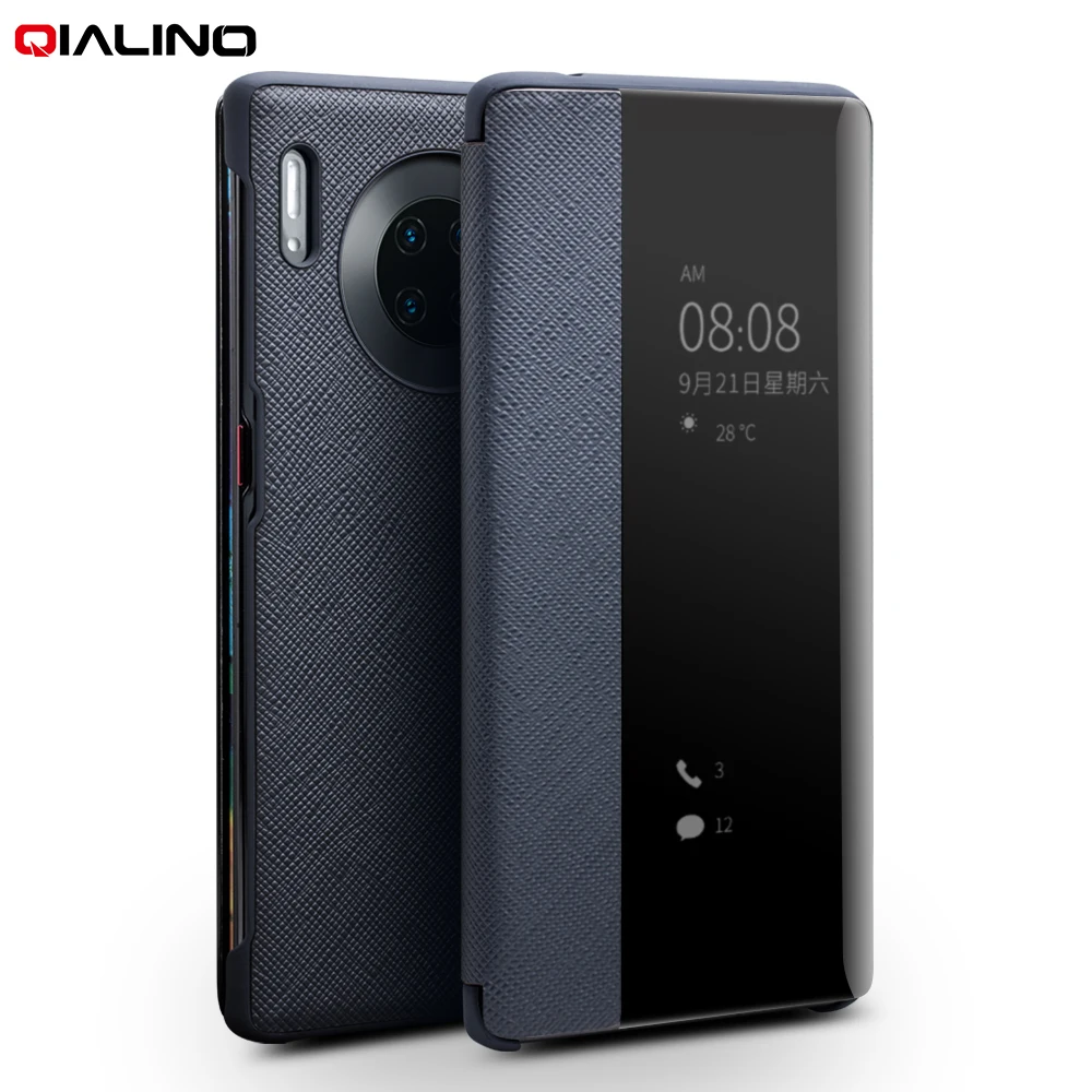 Стильный чехол QIALINO из натуральной кожи с откидной крышкой для Huawei Mate 30, Ультратонкий чехол для телефона с умным обзором для Huawei Mate 30 Pro
Стильный чехол QIALINO из натуральной кожи с откидной крышкой для Huawei Mate 30, Ультратонкий чехол для телефона с умным обзором для Huawei Mate 30 Pro