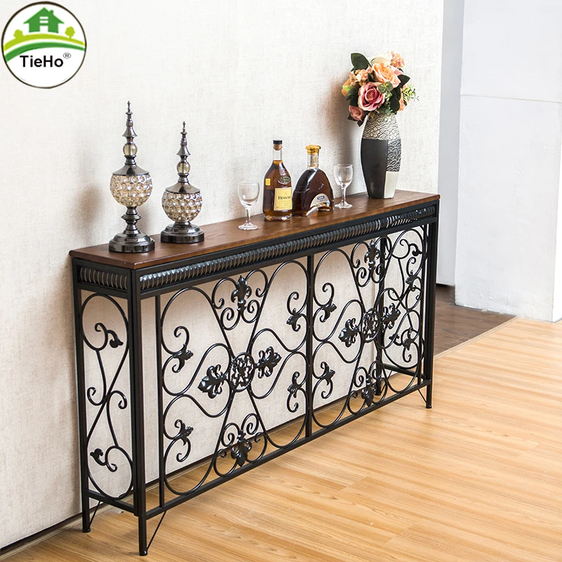 TieHo European-style Iron Console Table Porch Narrow Table Side Cabinet Hallway Furniture Iron Flower Frame Design
TieHo European-style Iron Console Table Porch Narrow Table Side Cabinet Hallway Furniture Iron Flower Frame Design
