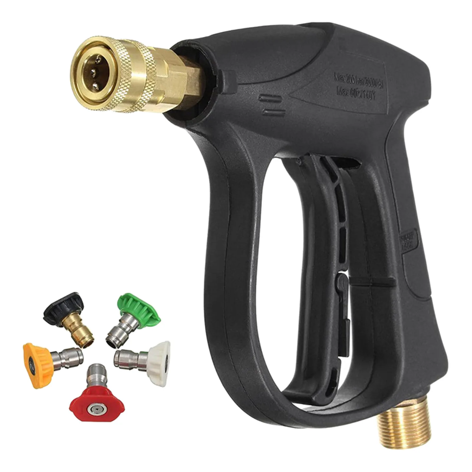 3000PSI High Pressure Washer Water Guns 1/4" Quick Connect Adapter with 5 Nozzles Tips for Car Washer
3000PSI High Pressure Washer Water Guns 1/4" Quick Connect Adapter with 5 Nozzles Tips for Car Washer