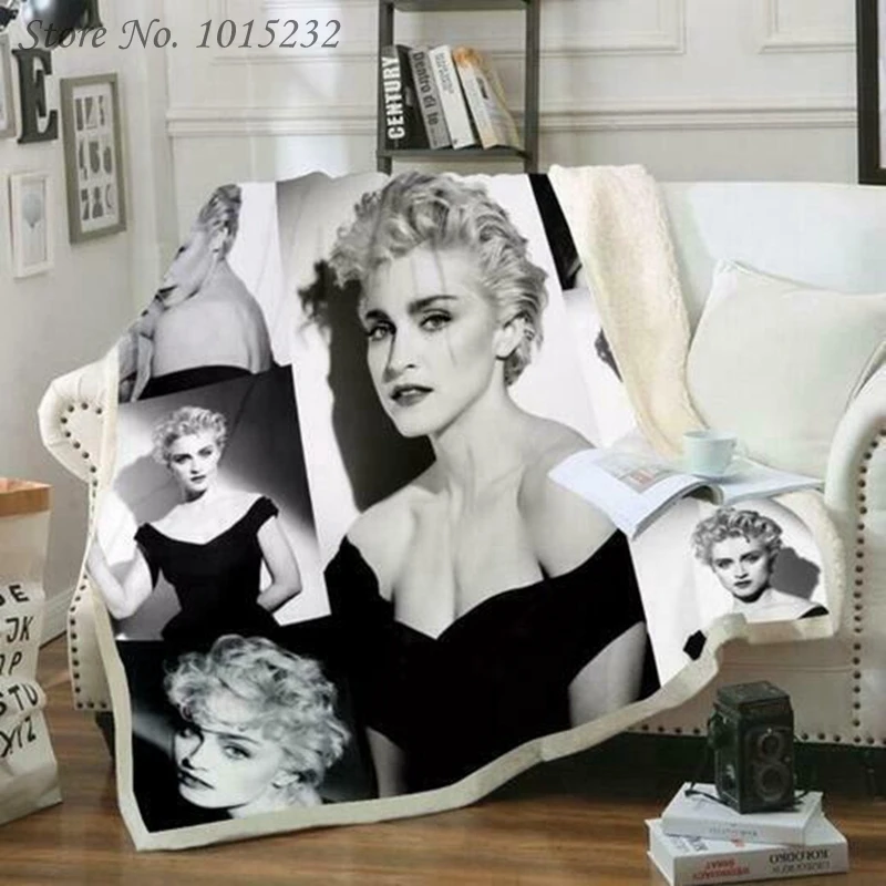 NEW Singer Madonna 3d Printed Fleece Blanket for Beds Thick Quilt Fashion Bedspread Sherpa Throw Blanket Adults Kids
NEW Singer Madonna 3d Printed Fleece Blanket for Beds Thick Quilt Fashion Bedspread Sherpa Throw Blanket Adults Kids