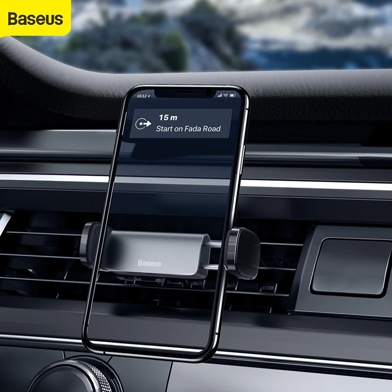 

Baseus Car Phone Holder Air Outlet Car Mount For 4.7-6.5 inch Mobile Phones Car Holder Car Air Vent Clip Mount Car Stand Bracket