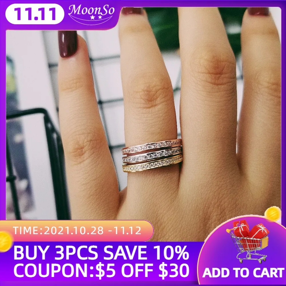 Solid 925 Sterling Silver band Ring eternity ring Finger three colors for Women Jewelry Wedding Engagement wholescale R4320AS
Solid 925 Sterling Silver band Ring eternity ring Finger three colors for Women Jewelry Wedding Engagement wholescale R4320AS