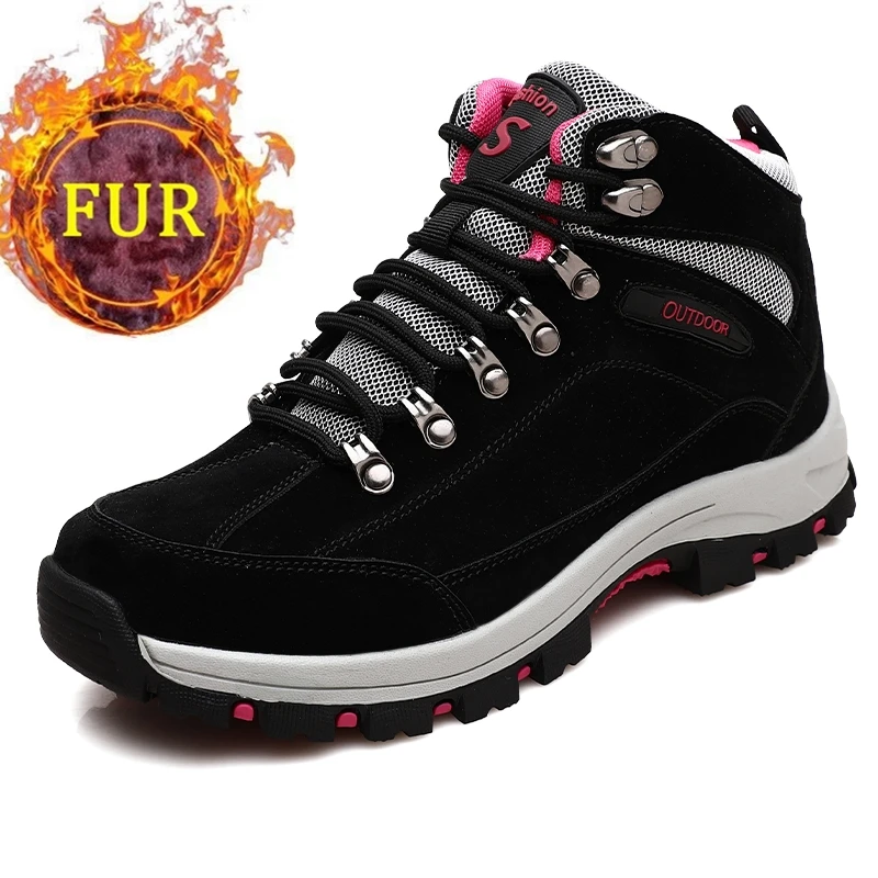 Unisex High Top Outdoor Camping Hiking Shoes Women High Quality Plush Warm Casual Sneakers Male Non-slip Trekking Walking Boots
Unisex High Top Outdoor Camping Hiking Shoes Women High Quality Plush Warm Casual Sneakers Male Non-slip Trekking Walking Boots