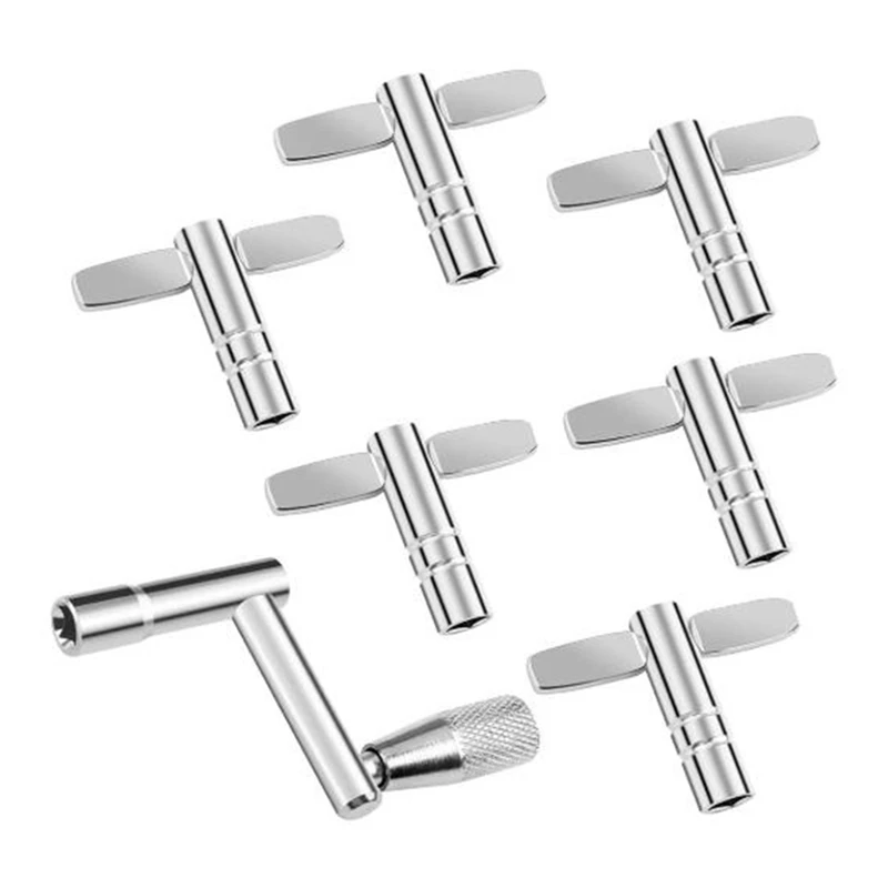 Набор из 7 барабанных ключей, ключ для настройки барабана, ключ для непрерывной скорости движения, 6 барабанных ключей Т-типа и 1 барабанный к...
Набор из 7 барабанных ключей, ключ для настройки барабана, ключ для непрерывной скорости движения, 6 барабанных ключей Т-типа и 1 барабанный к...