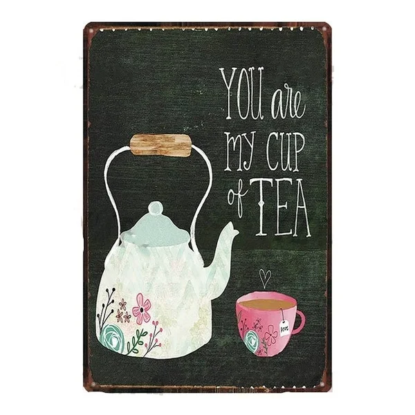 Vintage You Are My Cup of Tea Metal Tin Sign 8x12 Inch Home Kitchen Bar Restaurant Bar Poster Wall Decor
Vintage You Are My Cup of Tea Metal Tin Sign 8x12 Inch Home Kitchen Bar Restaurant Bar Poster Wall Decor