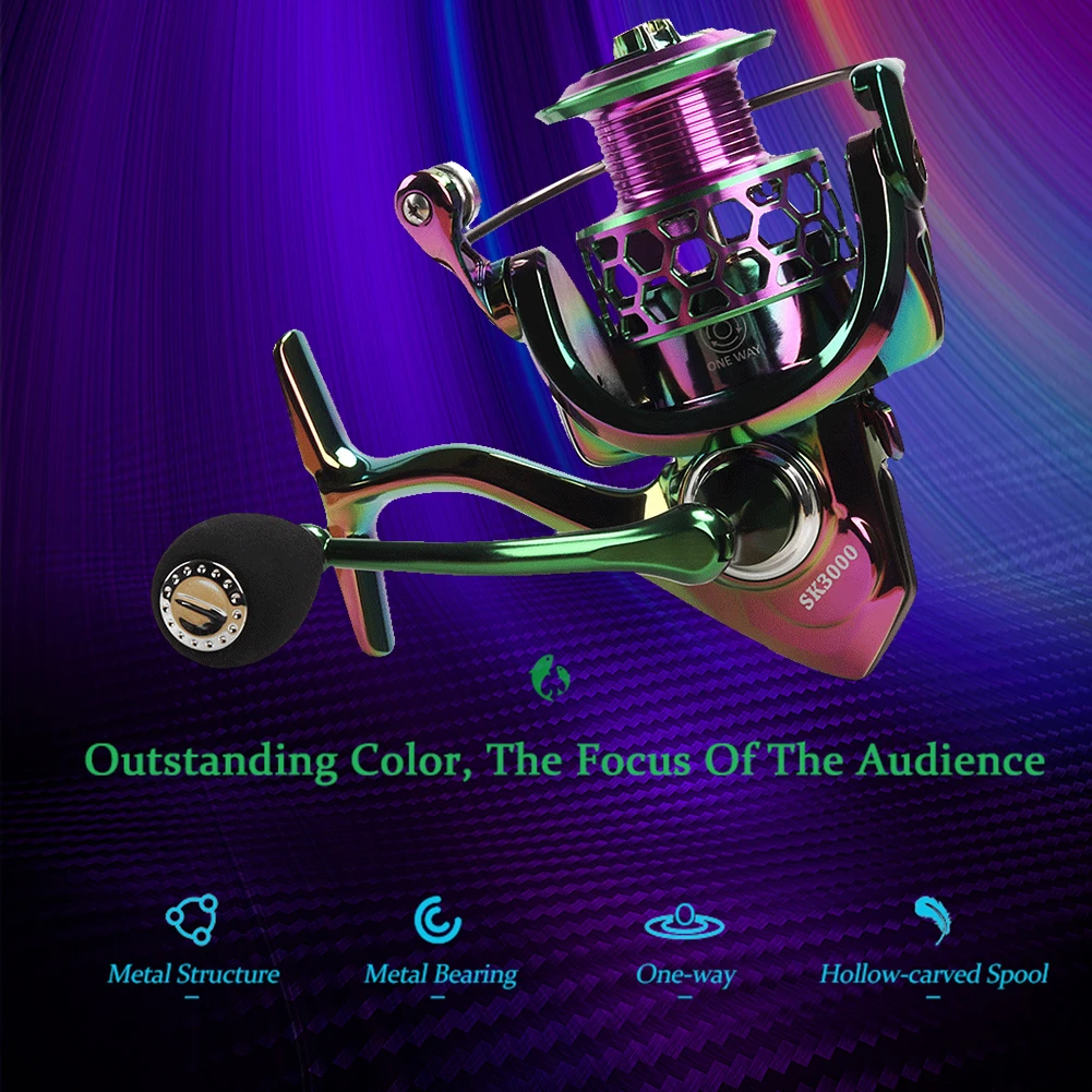 Fishing Reel SK1000-6000 Spinning Reel 25KG Max. Drag 14+1BB Lightweight Spinning Reel Freshwater Saltwater Fishing Accessories
Fishing Reel SK1000-6000 Spinning Reel 25KG Max. Drag 14+1BB Lightweight Spinning Reel Freshwater Saltwater Fishing Accessories