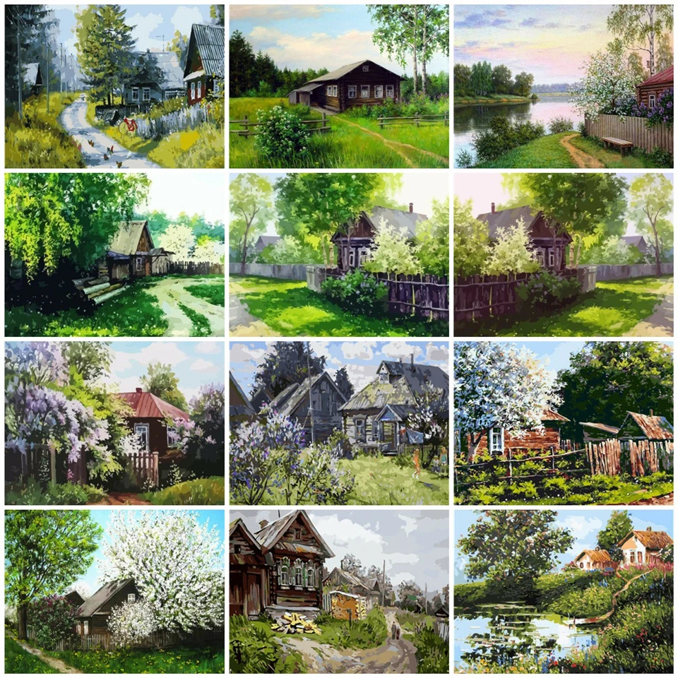 AZQSD Painting By Numbers House Pictures Oil Painting By Numbers Landscape Acrylic Oil Painting HandPainted Home Decor Gift
AZQSD Painting By Numbers House Pictures Oil Painting By Numbers Landscape Acrylic Oil Painting HandPainted Home Decor Gift