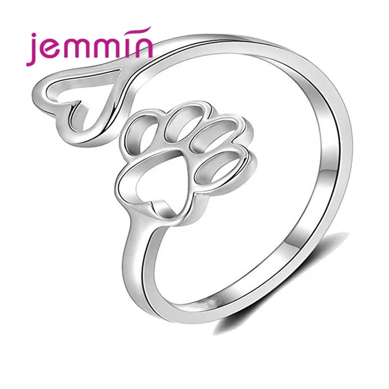 Resizable Authentic 925 Sterling Silver Footprint Love Heart Engagement Adjustable Open Size Rings For Women Female Jewelry
Resizable Authentic 925 Sterling Silver Footprint Love Heart Engagement Adjustable Open Size Rings For Women Female Jewelry