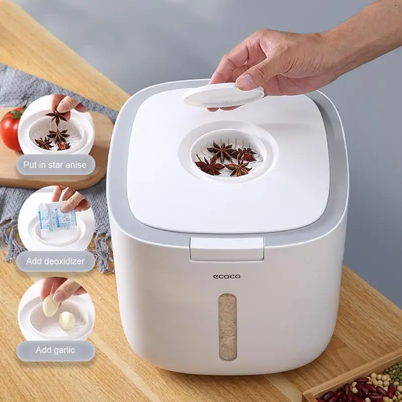 2021 New 5Kg Kitchen Collection Nano Bucket Insect-Proof Moisture-Proof Rice Cylinder Food Storage Sealed Grain Household Box
2021 New 5Kg Kitchen Collection Nano Bucket Insect-Proof Moisture-Proof Rice Cylinder Food Storage Sealed Grain Household Box