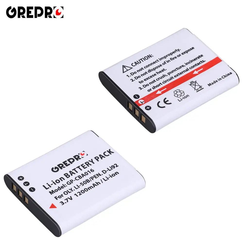 4 шт. Li-50B D-Li92 Li50B Li ion аккумулятор 50B Батарея для цифровой камеры Olympus u6010 u6020 стилус