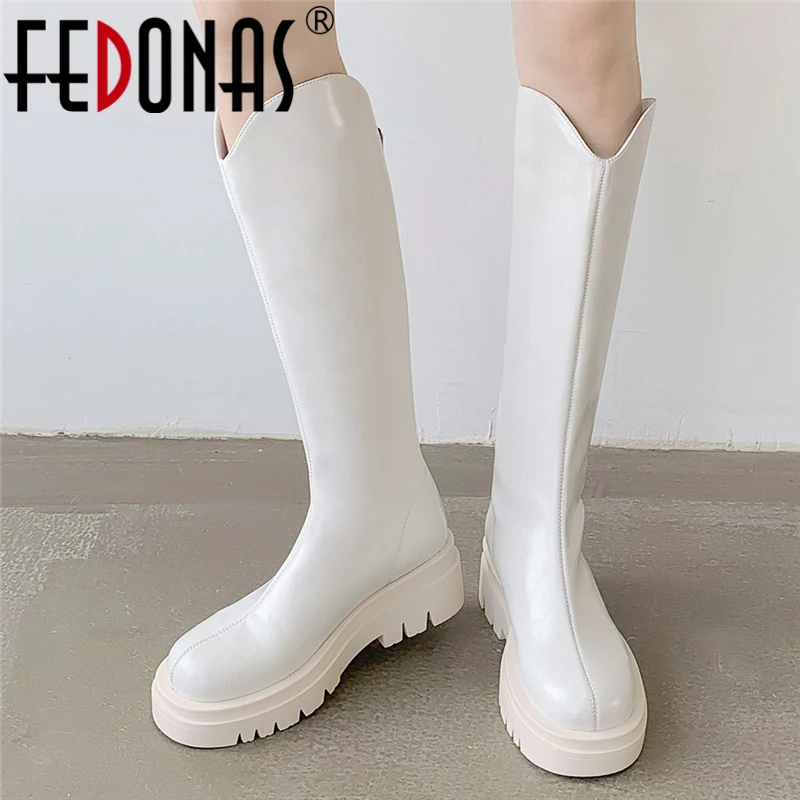 FEDONAS Party Casual Women Knee High Boots Autumn Winter Fashion Concise Genuine Leather Platforms Back Zipper Shoes Woman 2021
FEDONAS Party Casual Women Knee High Boots Autumn Winter Fashion Concise Genuine Leather Platforms Back Zipper Shoes Woman 2021
