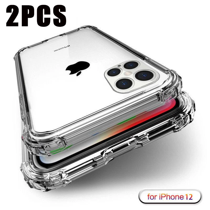 2PCS Lightweight Clear Phone Case for iPhone 12 11 Pro Max Cover Transparent Shockproof Cover for iPhone 12 Max Ultra-thin Funda
2PCS Lightweight Clear Phone Case for iPhone 12 11 Pro Max Cover Transparent Shockproof Cover for iPhone 12 Max Ultra-thin Funda