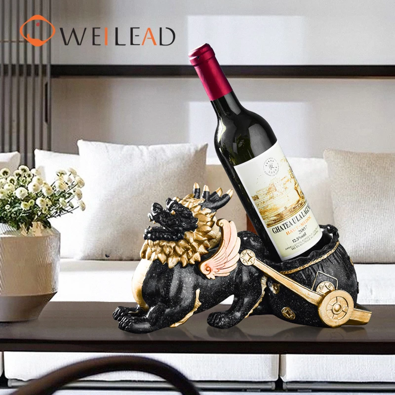 WEILEAD Resin Kirin Wine Rack Chinese Style Mythical Beast Figurines For Interior Home Table Decoration Accessorie Bottle Holder
WEILEAD Resin Kirin Wine Rack Chinese Style Mythical Beast Figurines For Interior Home Table Decoration Accessorie Bottle Holder