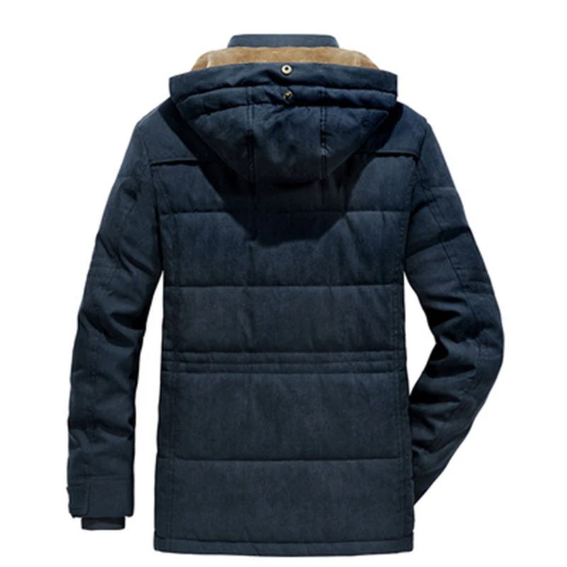 Парка мужская зимняя флисовая со съемным капюшоном уличная куртка в стиле