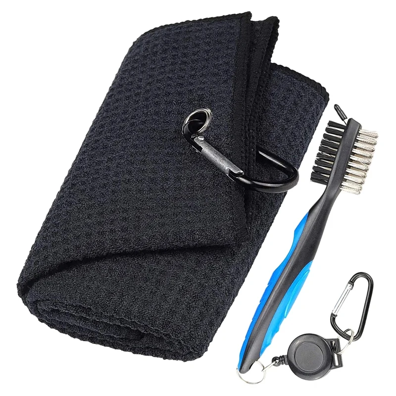 Golf Gear Cleaning Kit Microfiber Towelwith Carabiner Club Brush Club Groove Cleaner Golf Accessories
Golf Gear Cleaning Kit Microfiber Towelwith Carabiner Club Brush Club Groove Cleaner Golf Accessories