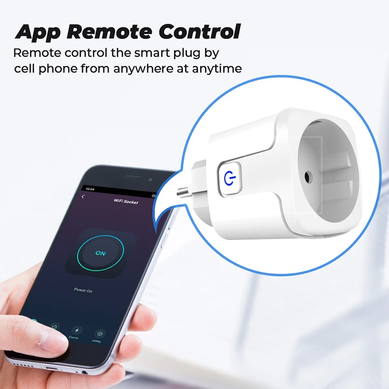 16A Wifi Tuya Smart Socket EU Power Remote Voice Control Monitor Plug Smart Life App Remote Voice Control For Google Home Alexa
16A Wifi Tuya Smart Socket EU Power Remote Voice Control Monitor Plug Smart Life App Remote Voice Control For Google Home Alexa