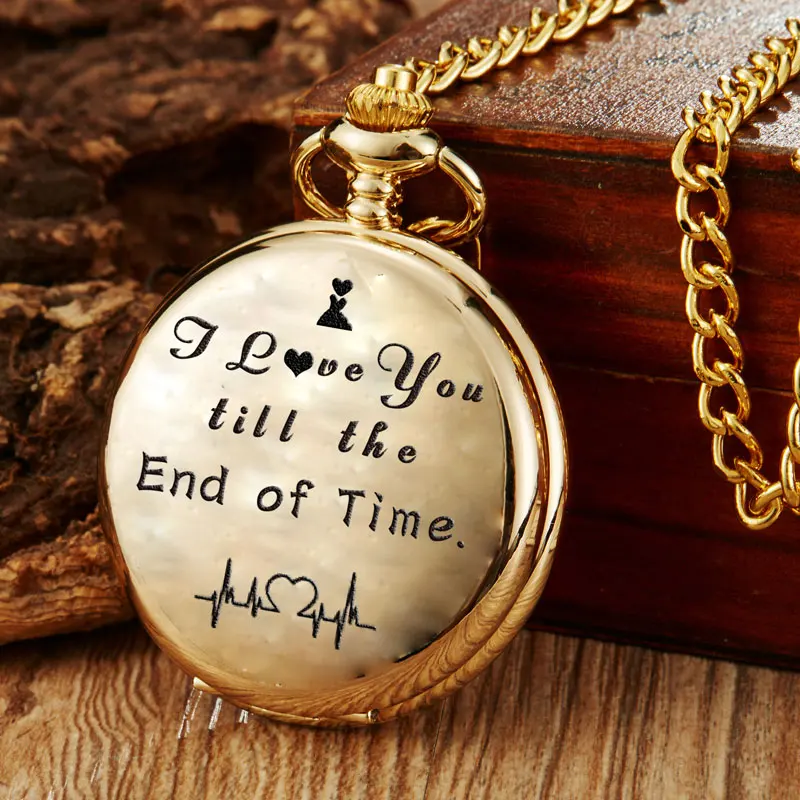 "I Love You Till The End Of Time "Series Pocket Watch Fashion Retro Roman Pocket Watch Pendant With Chain Quartz Unisex Gifts
"I Love You Till The End Of Time "Series Pocket Watch Fashion Retro Roman Pocket Watch Pendant With Chain Quartz Unisex Gifts