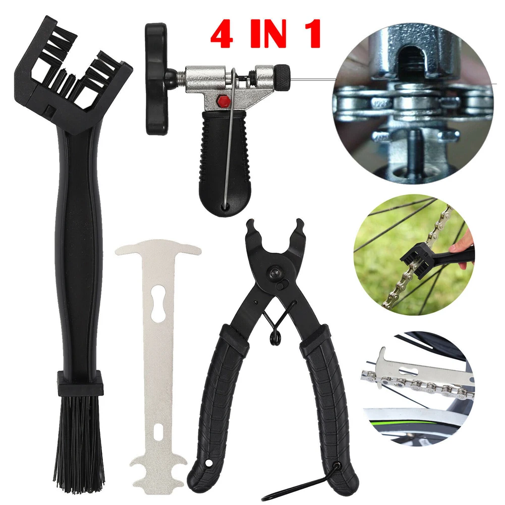 4Pcs Bicycle Chain Caliper Link Pliers Wear Indicator Cleaning Brush MTB Bike Chain Disassembly Buckle Pliers Sseparation Tool
4Pcs Bicycle Chain Caliper Link Pliers Wear Indicator Cleaning Brush MTB Bike Chain Disassembly Buckle Pliers Sseparation Tool