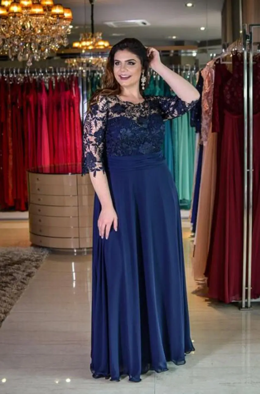 Elegant Scoop Cap Sleeves Chiffon Mother's Dress with 3/4 Sleeves Modest Long Formal Mother of the Bride Dress Evening Gown
Elegant Scoop Cap Sleeves Chiffon Mother's Dress with 3/4 Sleeves Modest Long Formal Mother of the Bride Dress Evening Gown