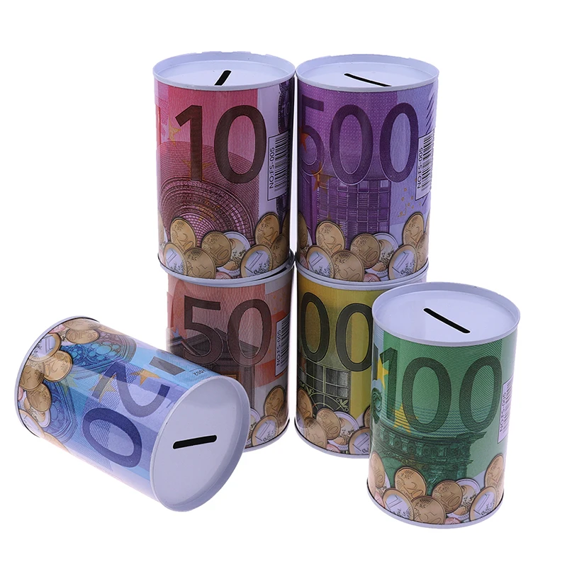 1PCs Creative Tinplate Cylinder Piggy Bank Euro Dollar Picture Box Household Saving Money Box Home Decoration Money Boxes
1PCs Creative Tinplate Cylinder Piggy Bank Euro Dollar Picture Box Household Saving Money Box Home Decoration Money Boxes