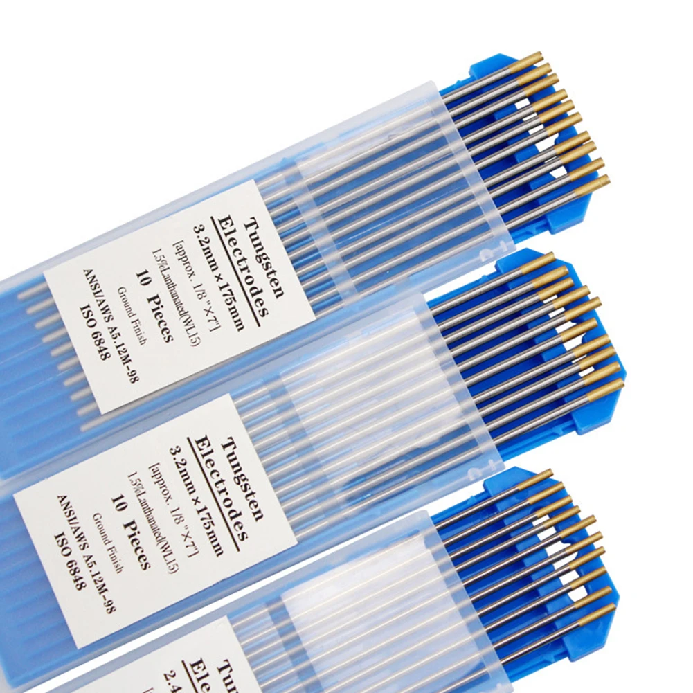 10PCS WL15 Tungsten Welding Electrode Tig Rod 1.0/1.6 /2.0/2.4/3.0/3.2/4.0*175mm Welding Rods 10*Tungsten Electrode
10PCS WL15 Tungsten Welding Electrode Tig Rod 1.0/1.6 /2.0/2.4/3.0/3.2/4.0*175mm Welding Rods 10*Tungsten Electrode
