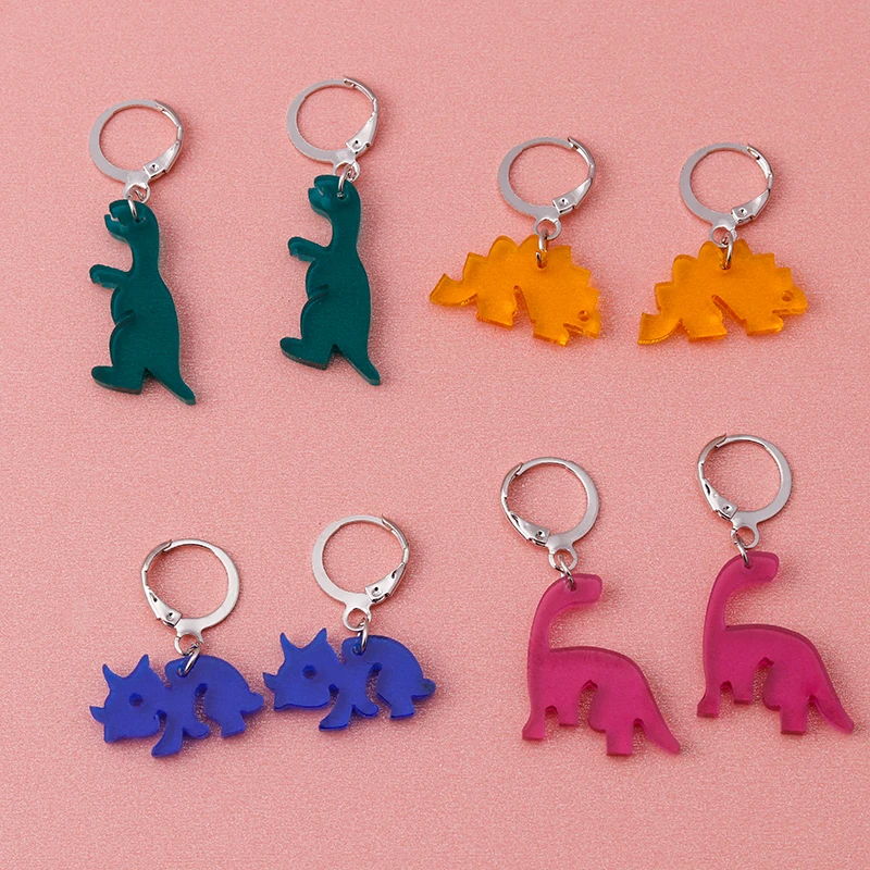 New Fashion Candy Color Animal Dinosaur Earrings for Women 4 Styles Cartoon Drop Earrings Kids Creative Jewelry Gifts
New Fashion Candy Color Animal Dinosaur Earrings for Women 4 Styles Cartoon Drop Earrings Kids Creative Jewelry Gifts