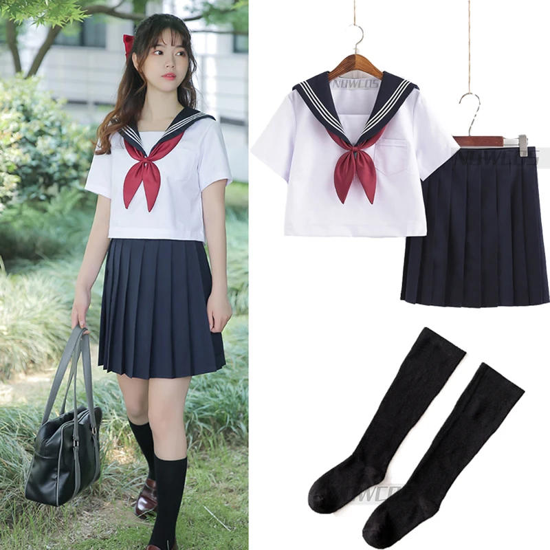 Basic style Japanese School Uniform College High School Girls Student Uniforms Sailor Suit White Tops Pleated Skirt Plus XXXXXL
Basic style Japanese School Uniform College High School Girls Student Uniforms Sailor Suit White Tops Pleated Skirt Plus XXXXXL