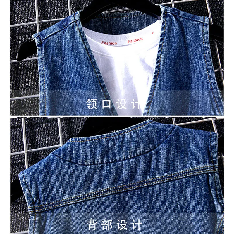 Mens V-Neck Denim Vest Male Sleeveless Cardigan Jacket Autumn Vintage Outwear Waistcoat Casual Loose Jeans Vests Men Veste Homme
Mens V-Neck Denim Vest Male Sleeveless Cardigan Jacket Autumn Vintage Outwear Waistcoat Casual Loose Jeans Vests Men Veste Homme