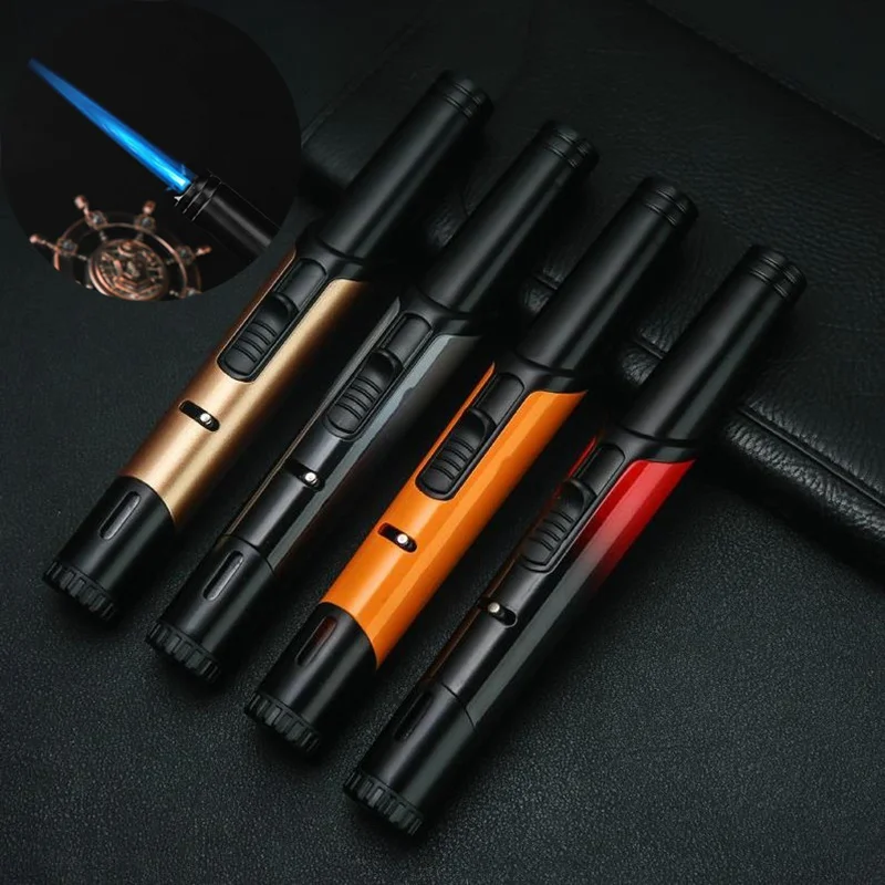 Pen-Type Straight Welding Torch Jet Windproof Gas Lighters Metal Cigar Butane Lighters Kitchen Lighter Outdoor BBQ Spray Gun
Pen-Type Straight Welding Torch Jet Windproof Gas Lighters Metal Cigar Butane Lighters Kitchen Lighter Outdoor BBQ Spray Gun